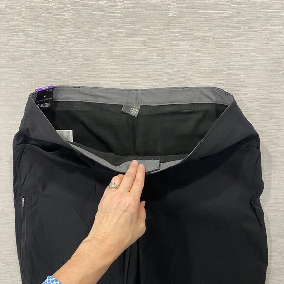 Eddie Bauer Fleece Lined Tech Pants Mens 40 x 30 Black Water Repellent Insulated - Picture 7 of 14